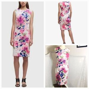 DKNY Floral Print Sheath Dress Size 6